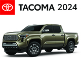 3/4 Quarter Left Facing Image of an Army Green 2024 Toyota Tacoma